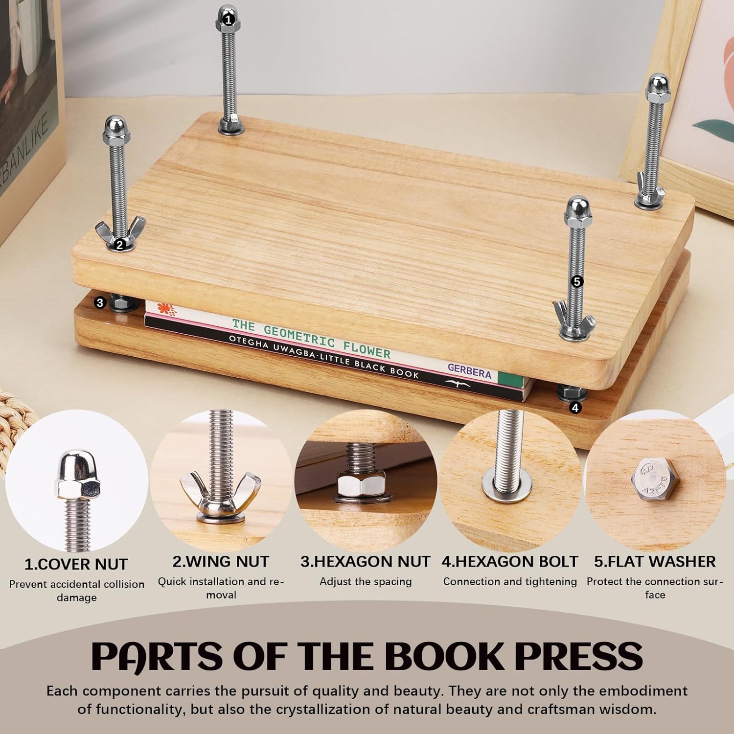 Binding Machine Comb - Prensa de Livros de Madeira, Ferramenta