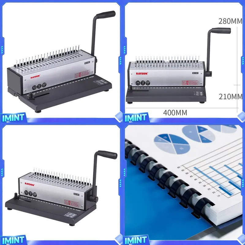 Binding Machine Comb - Máquina de Encadernação Rayson SD-1201 com