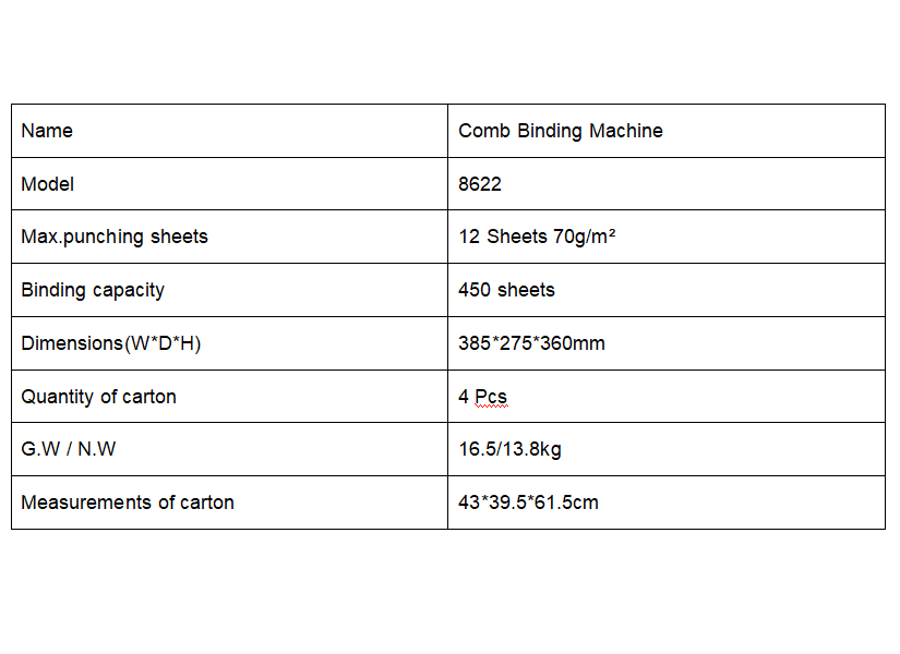 Máquina de Encadernação 8622 c - Binding Machine Comb avaliação e preço