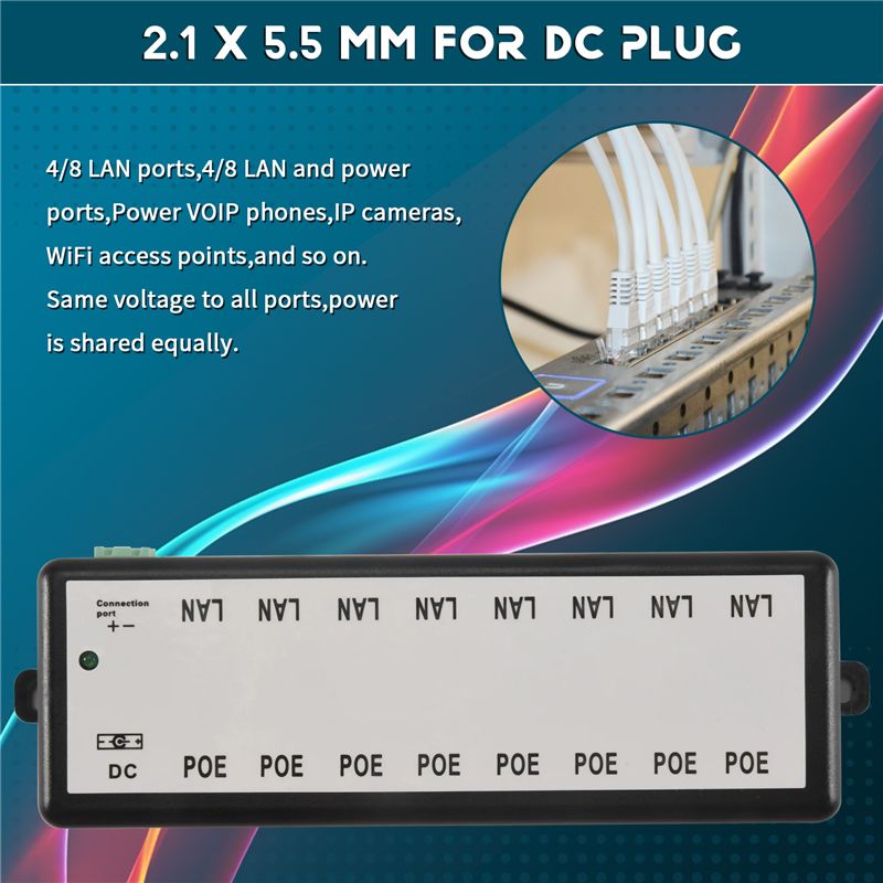Injetor Poe PHILE-8 Portas e D - Power Over Ethernet avaliação e preço